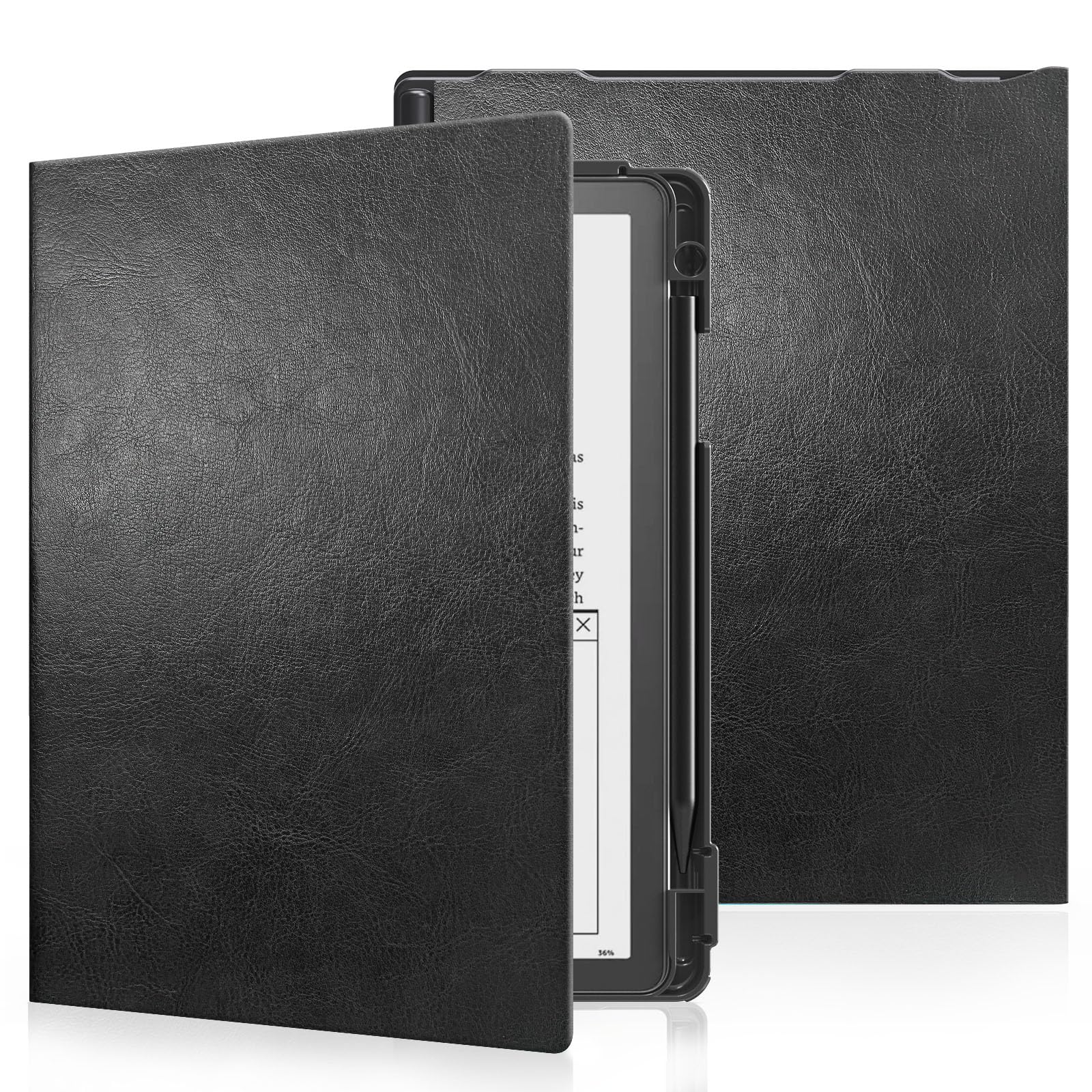 E NET-CASE Case for Kindle Scribe (2024/2022 Released) - Lightweight and Hard Back Shell Protective Book Folio Cover with Auto Sleep Wake for Kindle Scribe 10.2