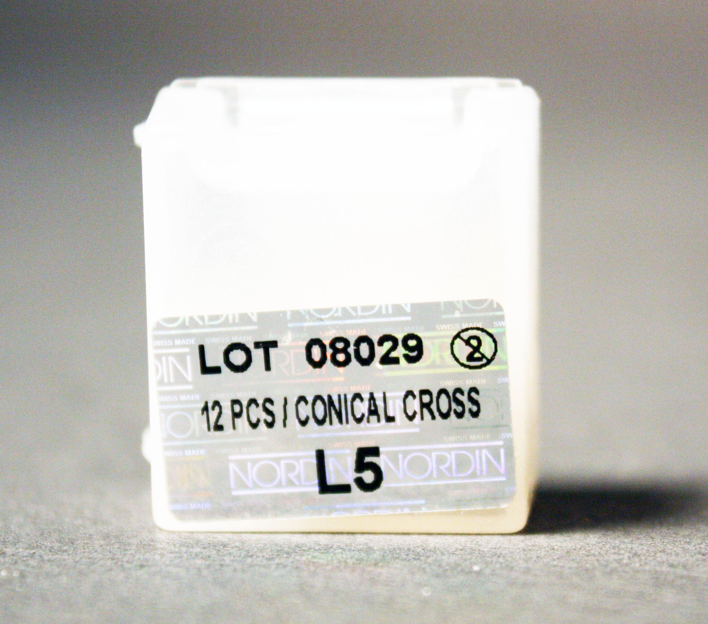 Nordin Dental HN-L5 Swiss Made Gold Plated Conical Cross Head Screw Post L5 12/pk