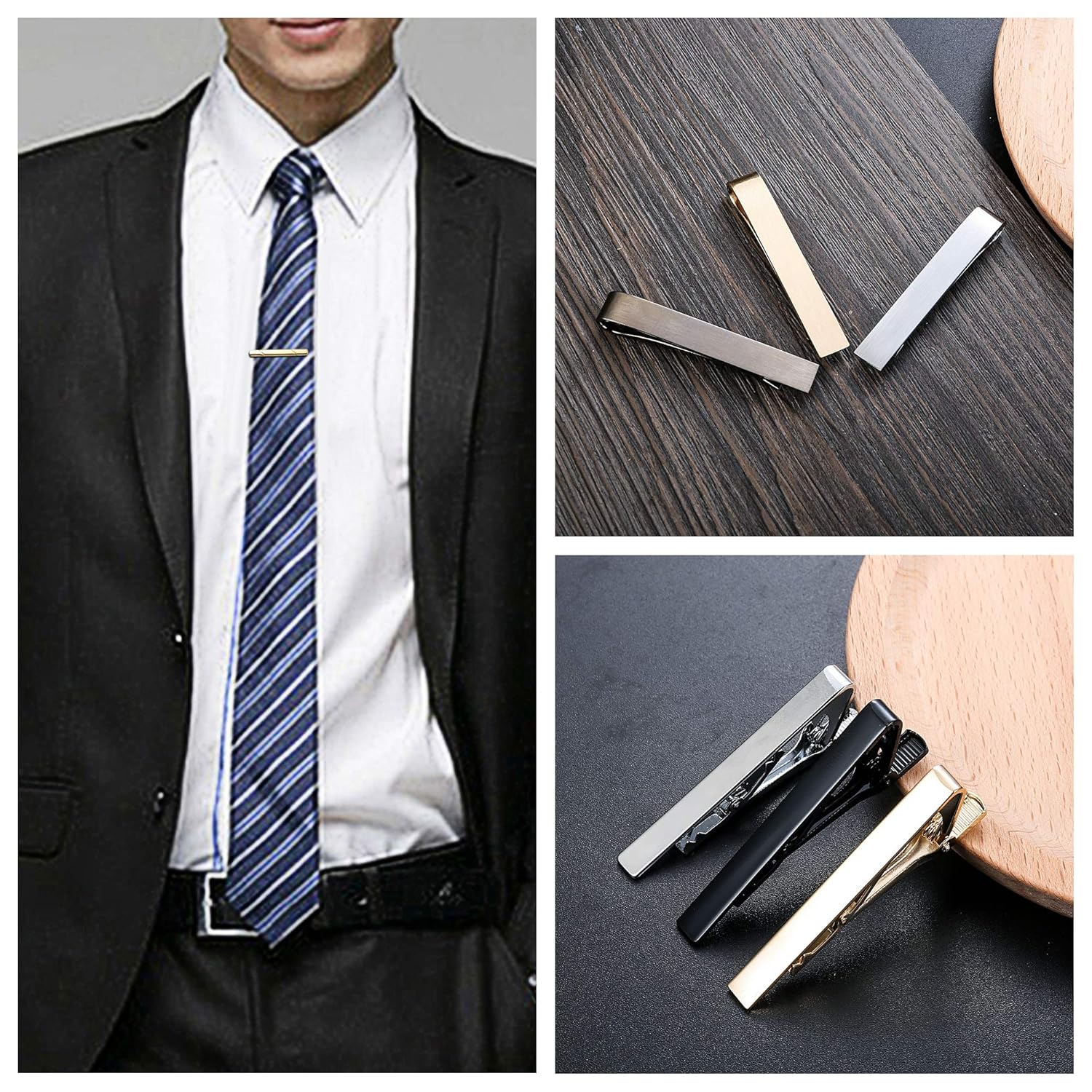  Yadoca 12pcs Tie Clips Set For Men Tie Bar Clip