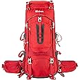 Ubon 60L Internal Frame Hiking Backpack Waterproof Camping Backpack with Rain Cover