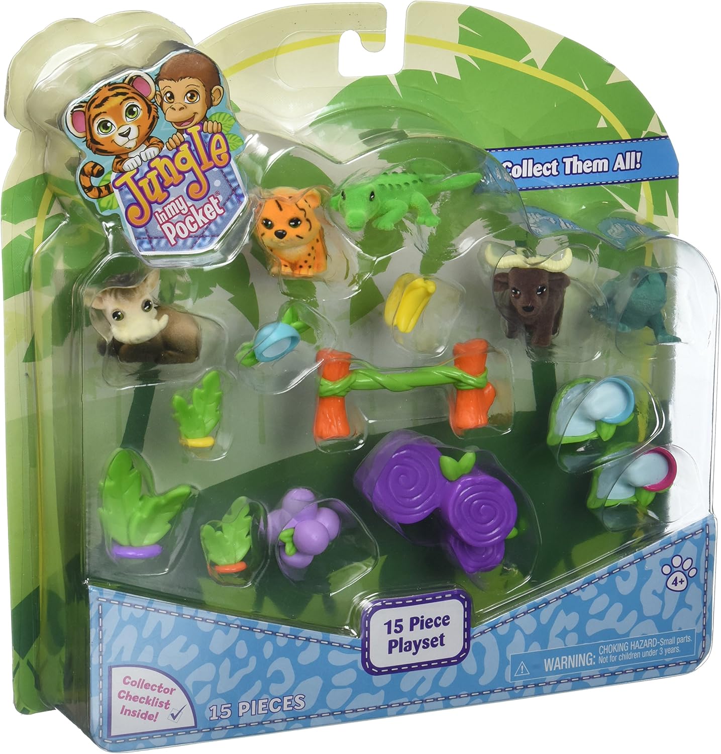 Amazon Com Just Play Jungle In My Pocket Playset 15 Pieces Toys Games