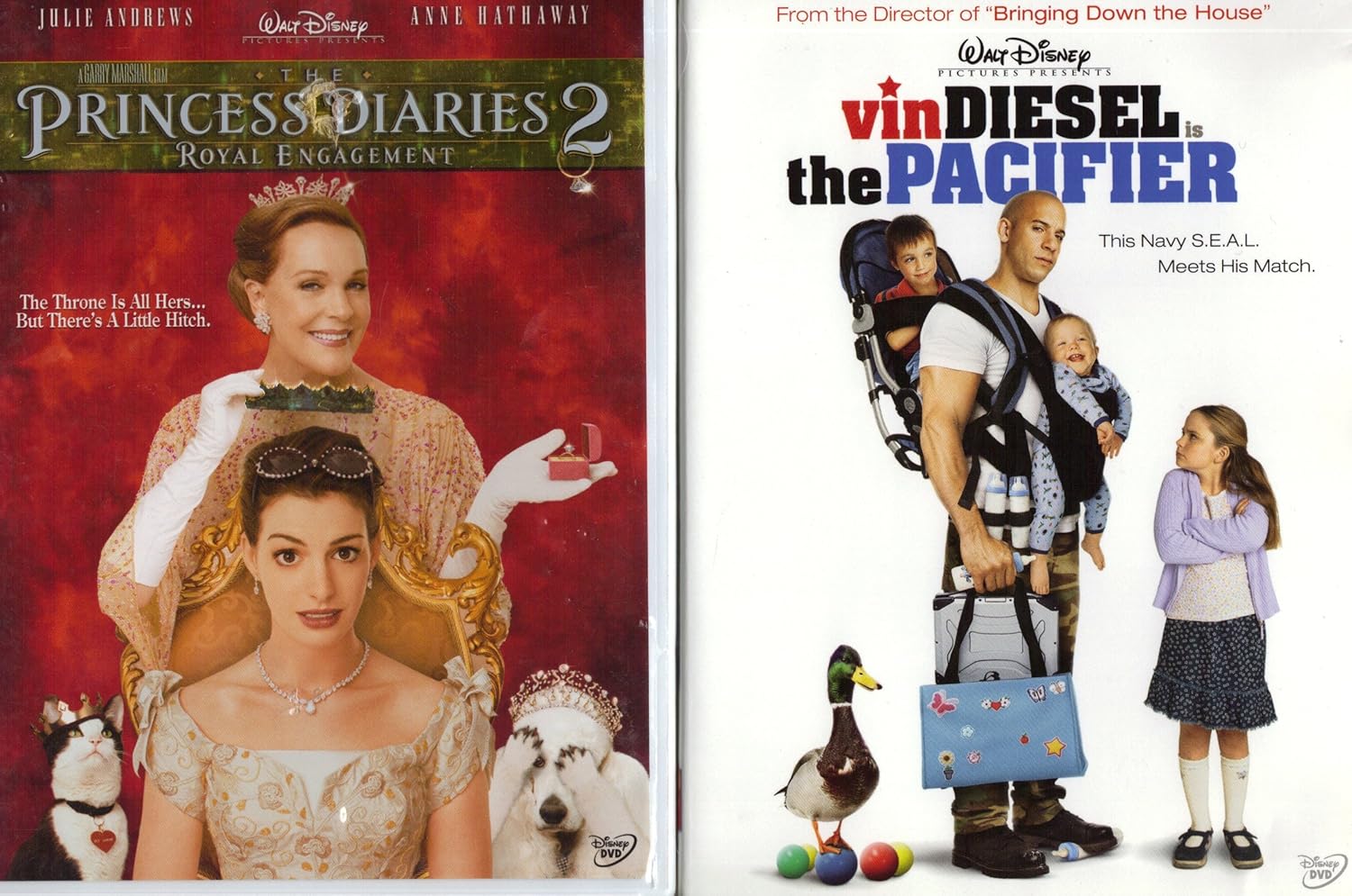 Amazon Com The Princess Diaries 2 Royal Engagement The Pacifier Walt Disney 2 Pack Collection Julie Andrews Movies Tv
