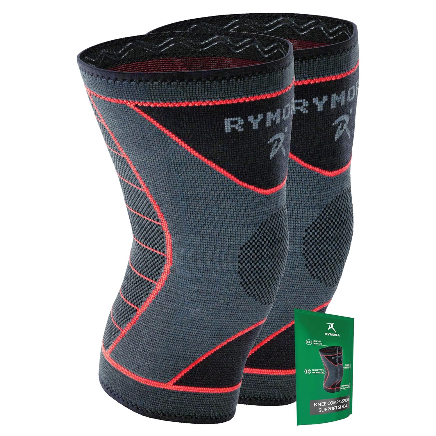 Rymora Knee Supports for Women and Men, Compression Sleeves to Ease Knee Discomfort
