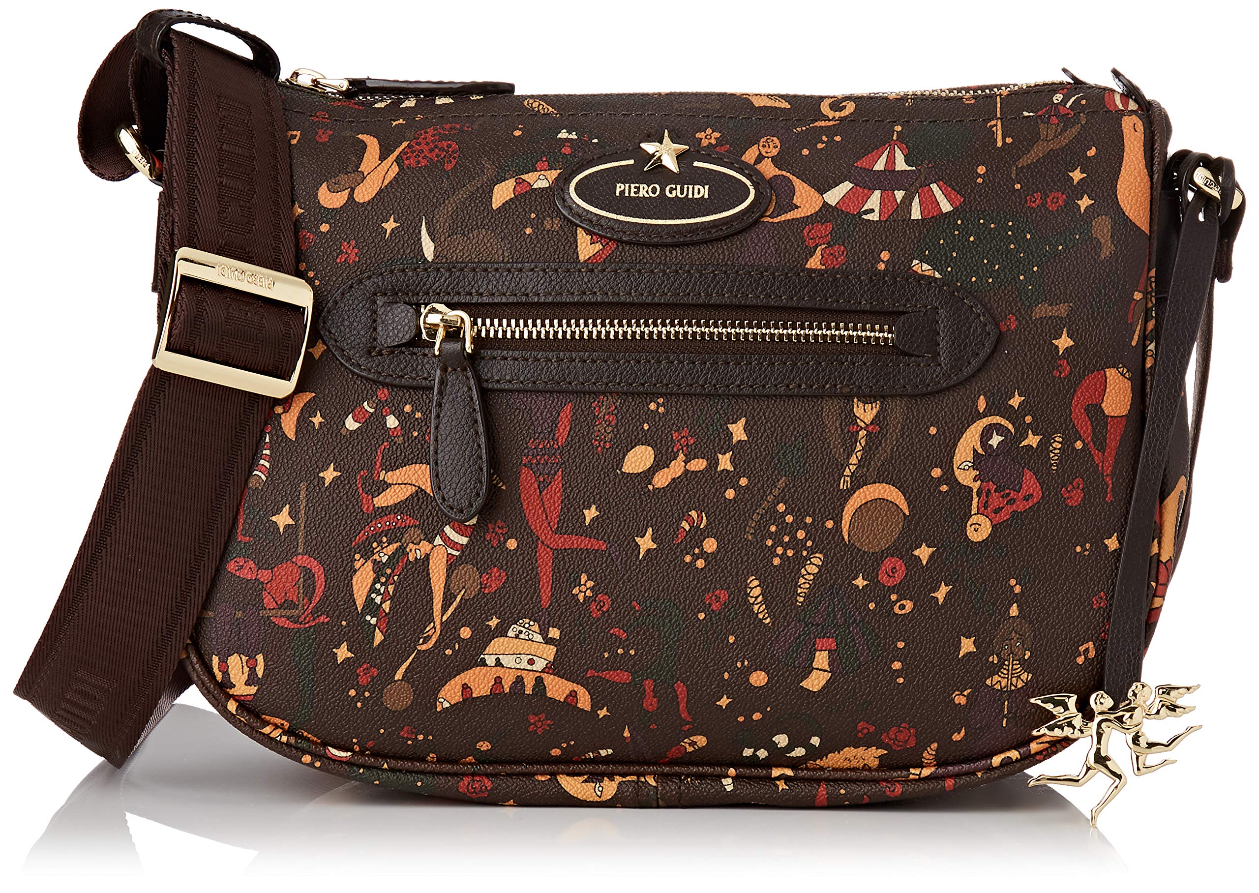 Piero Guidi Women's Cross Body Messenger Bag, Brown (Fango), 30x25x12 Centimeters (W x H x L)