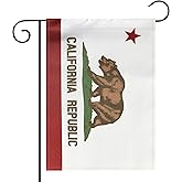 No Logo Garden Flag California State CA State Flag Garden Flag,Garden Decoration Flag,Indoor and Outdoor Flags,Celebration Parade Flags,State Party Events Celebration,Double-Sided