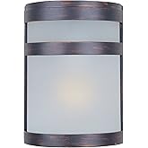 Maxim Arc-9W 1 LED Outdoor Wall Mount-6.5 Inches Wide by 9 inches high-Oil Rubbed Bronze Finish-Clear Glass Color