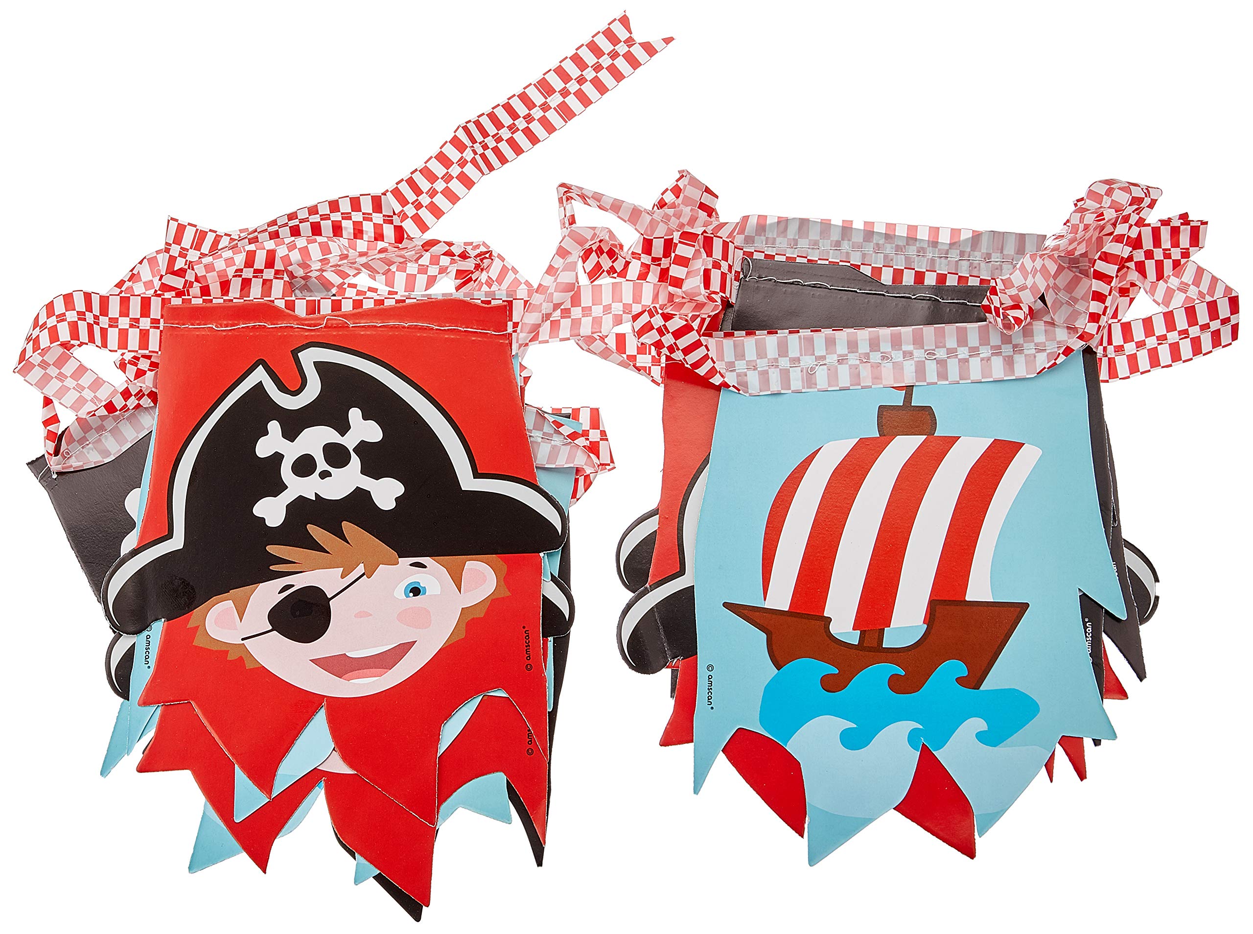 amscan 9902134 Pirate Bunting 400 x 16 cm Plastic Garland Hanging Decoration