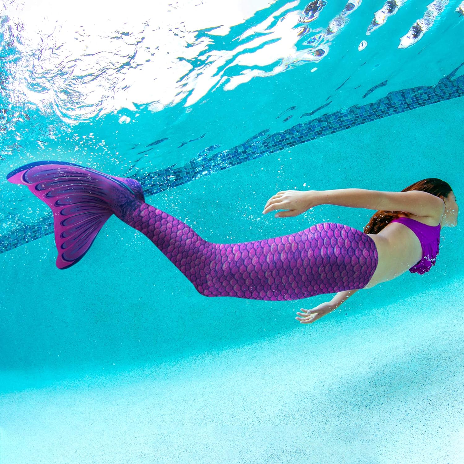 Fin Fun Starter Mermaid Tail and Monofin for Swimming for Kids – Boys & Girls: Toys & Games