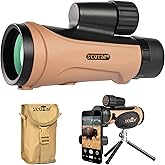 Scotar 12x50 Monocular Telescope - FMC Fogproof, IP67 Waterproof Hand Held Telescope - BAK4 Phase and Dielectric Coated Prism - Adventure Accessories Set: Bag, Smartphone Adapter, Mini Tripod