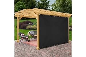 Covers & all Outdoor Vinyl Curtain, 12 Oz Waterproof UV & Weather Resistant Blackout Drapes, Patio Cabana Pergola Gazebo Porc