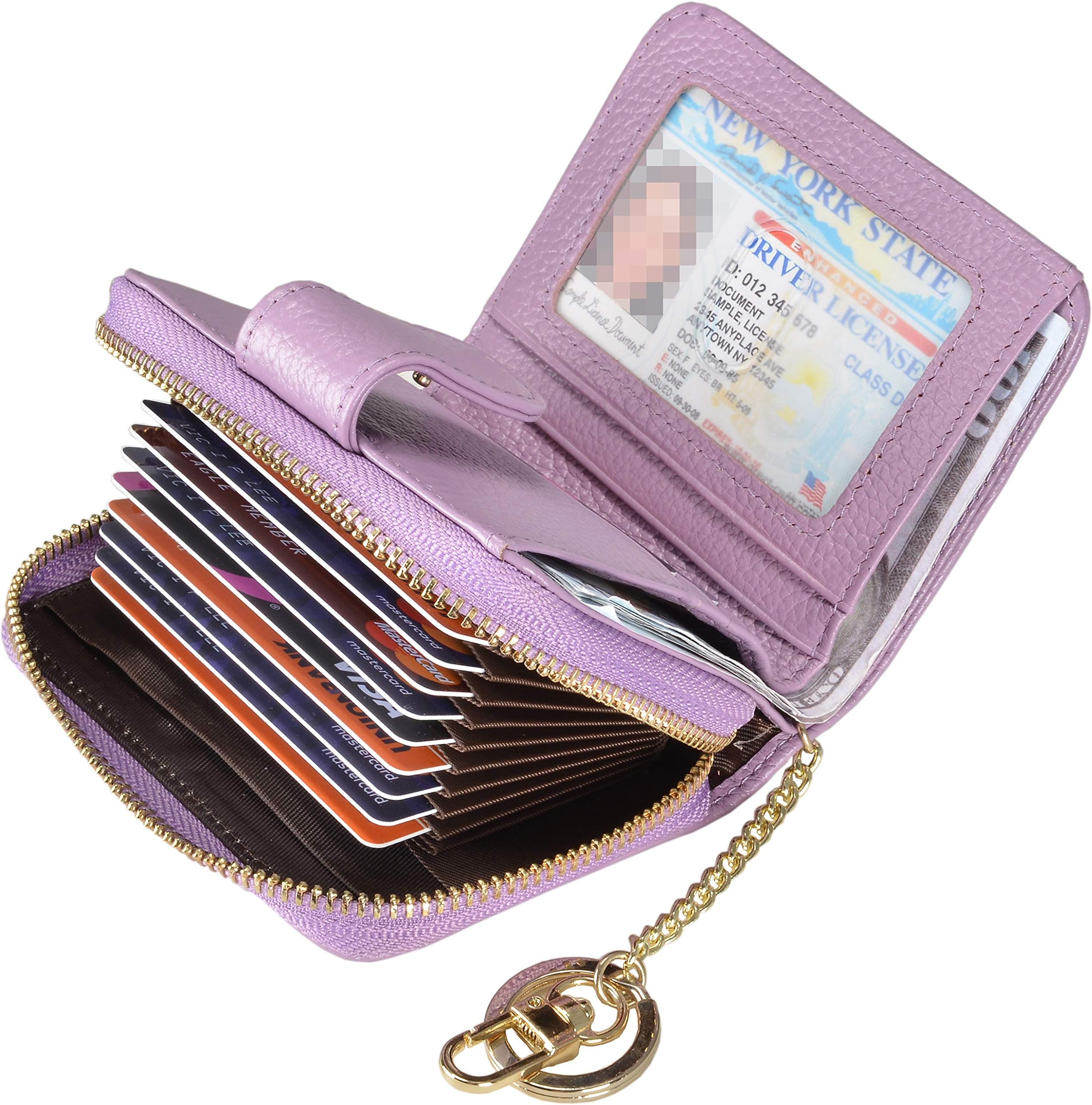BeurlikeWomen's RFID Credit Card Holder Organizer Case Leather Security Wallet