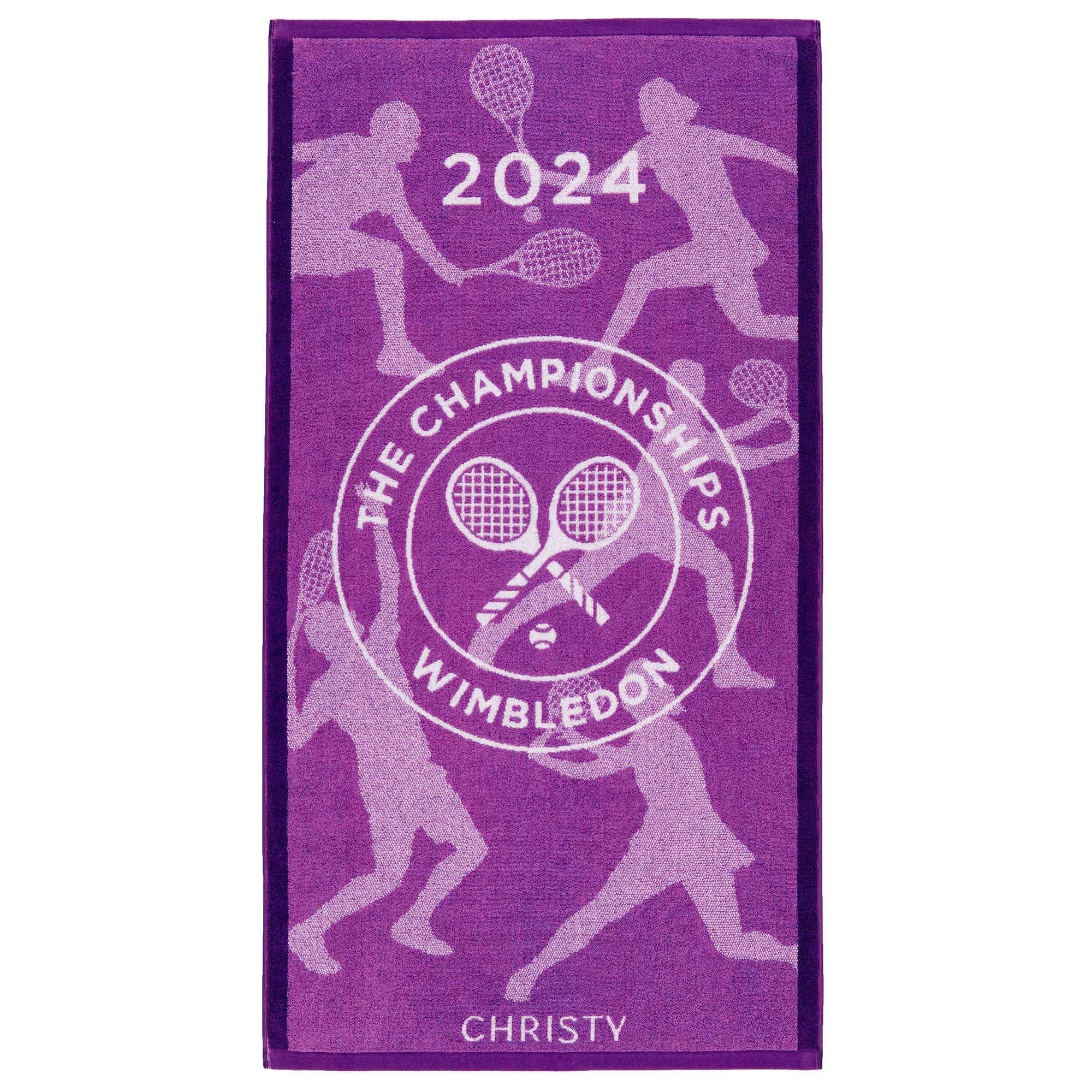 Wimbledon Championships 2024 XL Towel, Color- Hyacinth