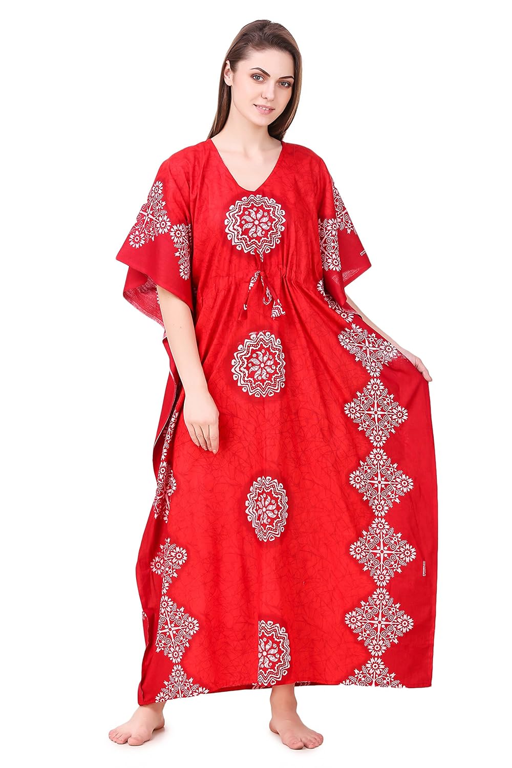 masha women's cotton kaftan nighty