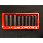 Snap-On Set, Socket, SAE Standard, Impact, Deep, 6-Point (9 pcs.) (1/2" to 1")