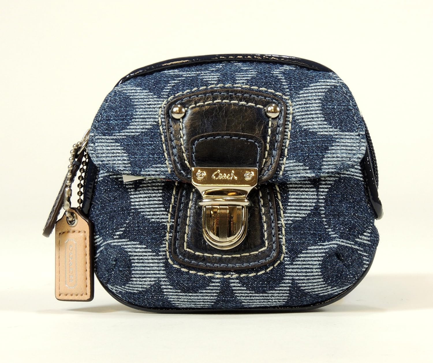 Coach Poppy Denim Coin Purse 47034 Shoes