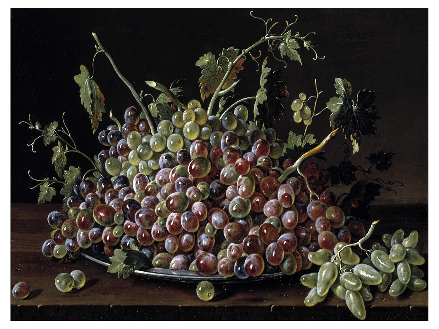 Grapes Dish Fruit L. Melendez Tile Mural Kitchen Wall Backsplash Marble Ceramic