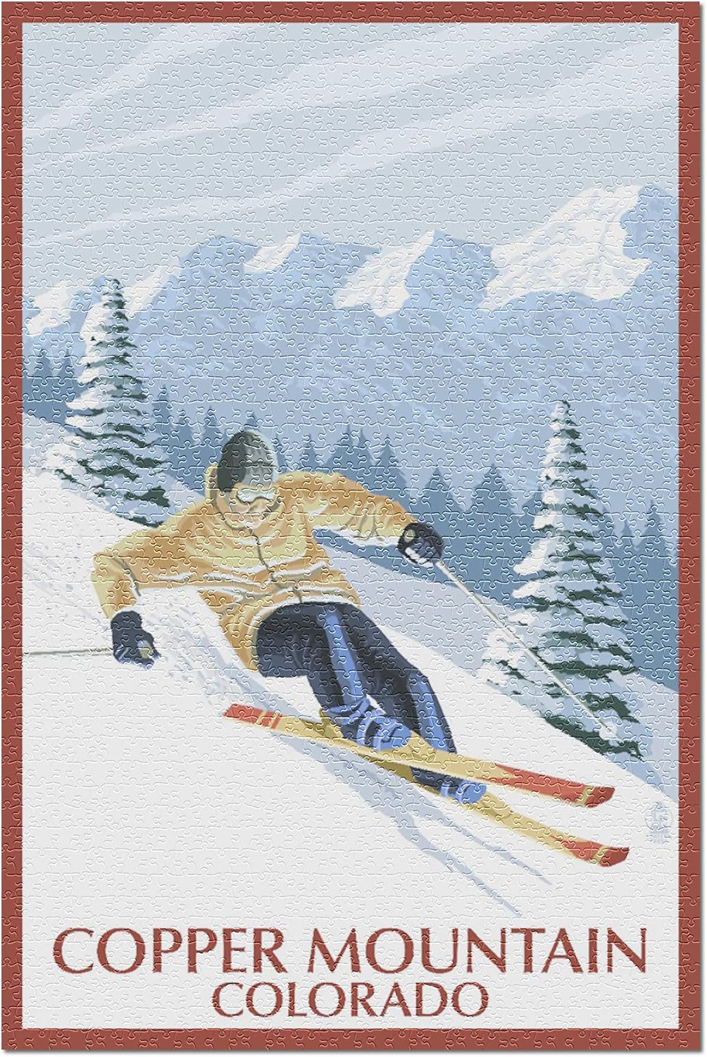 Copper Mountain, Colorado - Downhill Skier (20x30 Premium 1000 Piece Jigsaw Puzzle, Made in USA!)