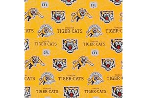 Mook Fabrics CFL Hamilton Tiger-Cats [43in. Wide] – 100% Cotton Material for Quilting, Home Decor Accents | Arts, Crafts & Se