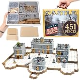Dirt Cheap Dungeons Baron Castle Set - 451pc Modular Mega-Fortress Kit - 53ft of Linear Walls for 1" Grid TTRPG - D&amp;D, Pathfinder, Daggerheart