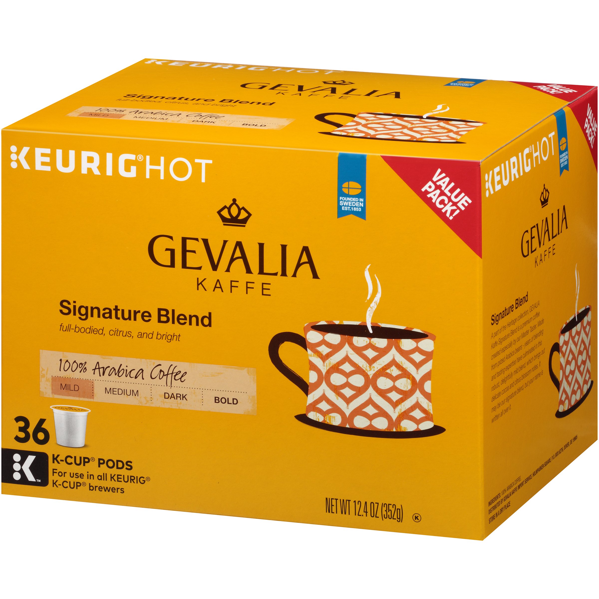 Gevalia, Signature Blend Coffee KCup Pods, 36 Count(Pack of 4) eBay
