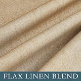 PONY DANCE 100% Blackout Curtains 132 x 160 cm Camel 2 Panels Linen view 9