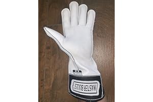 EPT Bull Ropes Bull Riding Glove Adult Master Bulls White Cow Hide Leather Sz: 7.0-10.5