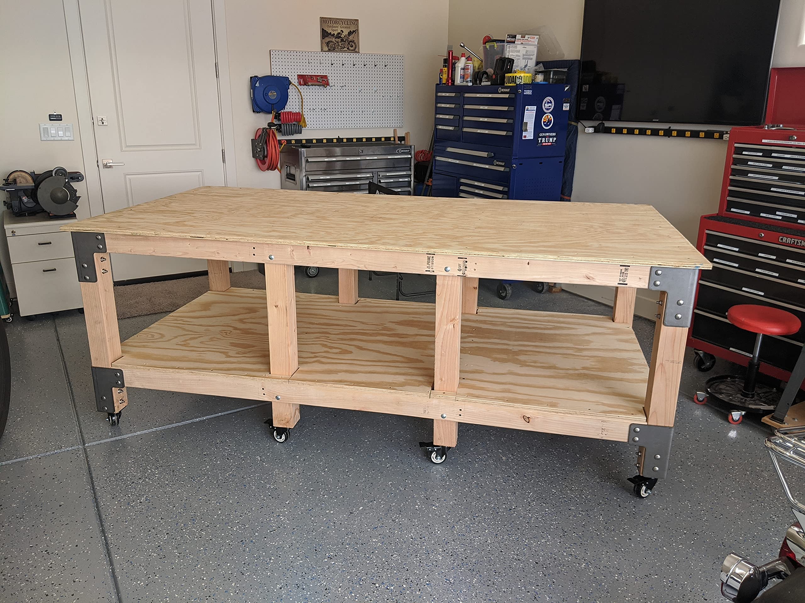 Eastwood 8 Pieces Steel Work Bench Brackets 3/16 inch Heavy Gauge