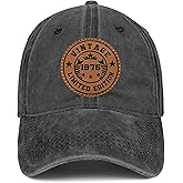Venrcoxz Vintage 1975 50th Birthday Gifts for Men Women Adjustable Washed Leather Patch Baseball Cap Gift Ideas for Dad Mom