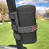 Bushwhacker Portable Mount for Bluetooth Speakers on Golf Cart Railing - Adjustable Non-Slip Strap Holder for Bike Frames Scooters Boats Strollers Wagons Wheelchairs Walkers Treadmill Handlebars