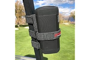 Bushwhacker Portable Speaker Mount for Golf Cart Railing, Bike Frame, Scooter, Boat - Adjustable Non-Slip Strap Fits Bluetooth Wireless Speakers Durable Weather-Resistant Holder for Bar Rail Carry