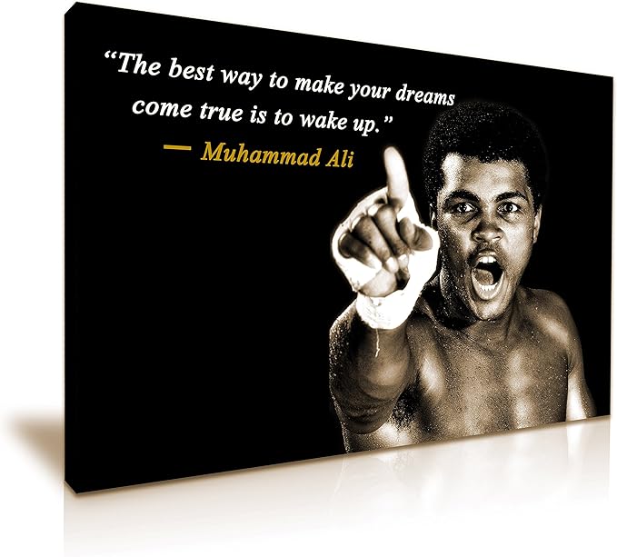 Muhammad Ali Boxing Sports Quote Canvas Wall Art Picture Print