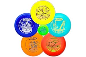 Innova Disc Golf Set 5 Disc Set Includes Disc Golf Driver, Mid-Range, Disc Golf Putter Star Destroyer, DX Dragon, Disc Golf Discs, PDGA Approved Colors Will Vary