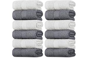 BELADOR Wash Cloths 24-Pack - 13"x13" Washcloths 100% Cotton Washcloths For Showering, Wash Cloths For Your Face And Body, Ultra Absorbant Wash Clothes
