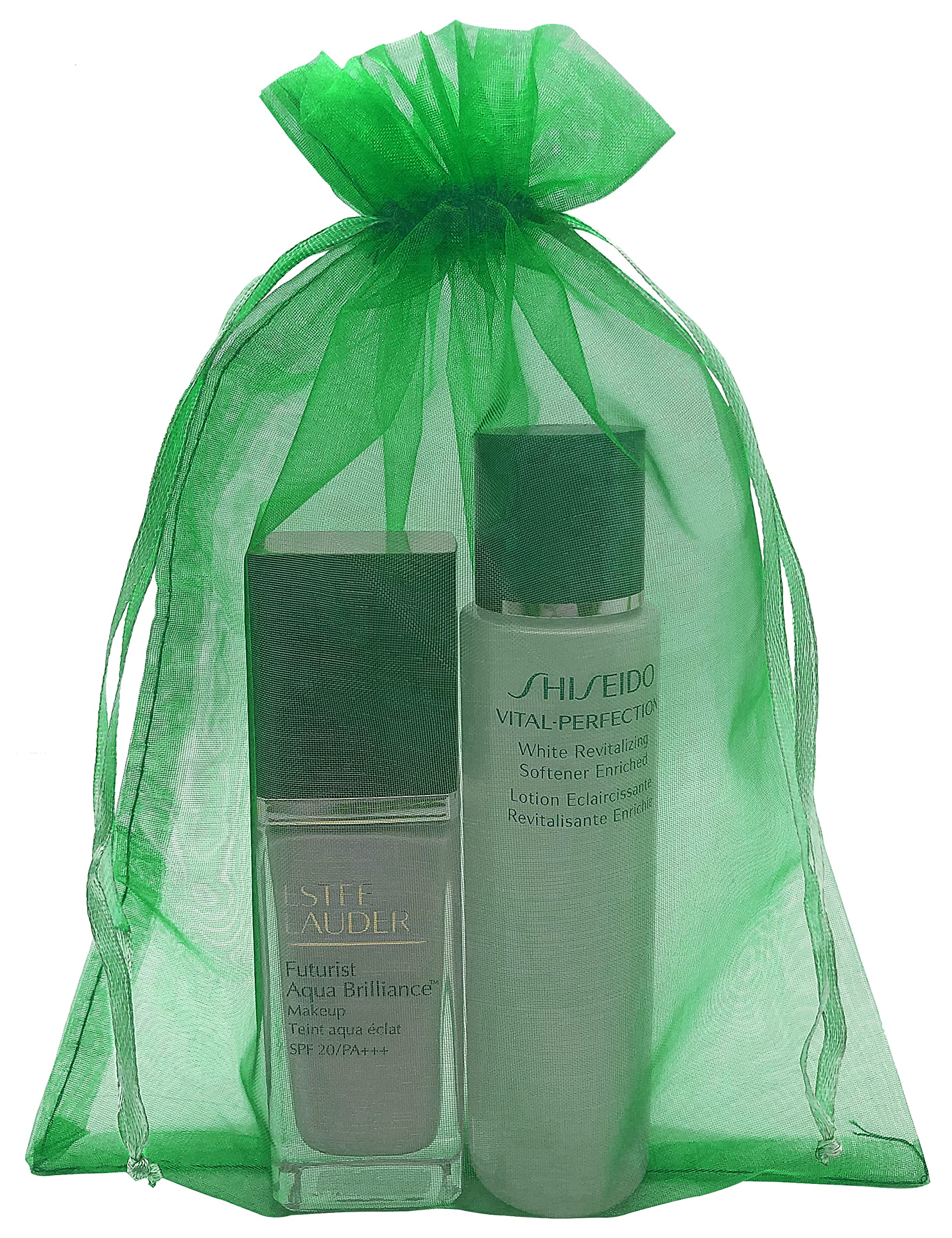 Photo 1 of 100pcs Green Orgaza Gift Bags 6X9 Inch Small Mesh Drawstring Jewelry Pouch for St.Patricks Day Christmas Party Favor Goodie Candy Bag Fruit Protection Bags