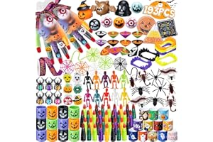 DMIGHT Halloween Party Favors - 193pcs Stuffed Toys Bulk Birthday Party Decorations, Goodie Bags for Party Supplies, Halloween Games for Kids
