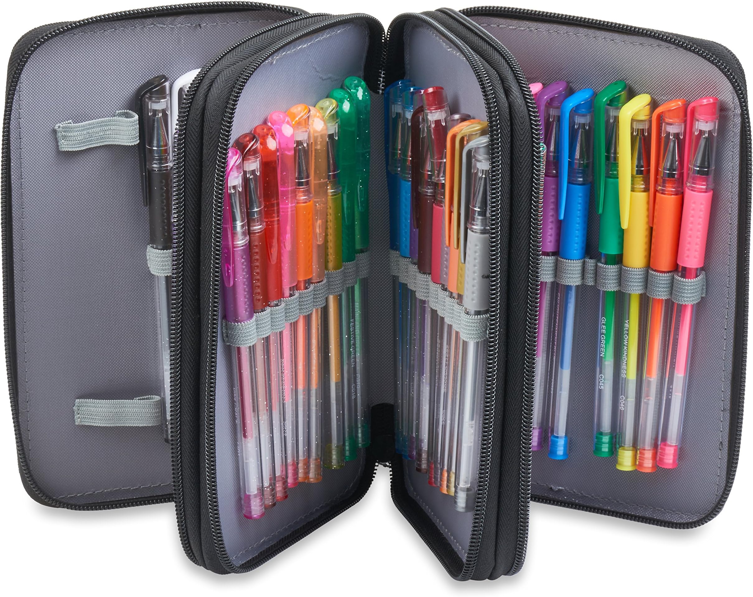 InnoArts - Gel Pens for Adult Coloring Books: Premium ink Gel Pens Set with Carrying Case Contains 48 Coloring Pens Including: 24 Glitter, 12 Metallic, and 12 Neon (Set of 48)