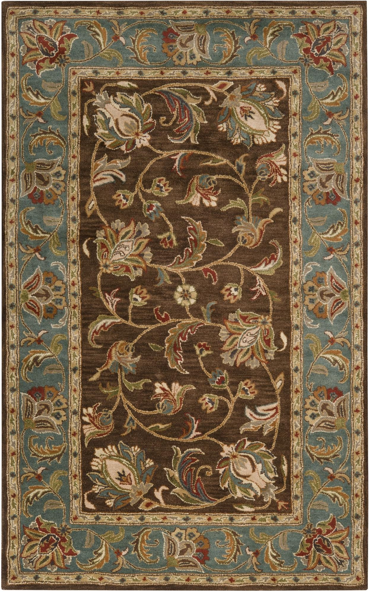Art of Knot "Nibia Area Rug, Brown/Blue, 9' x 12'