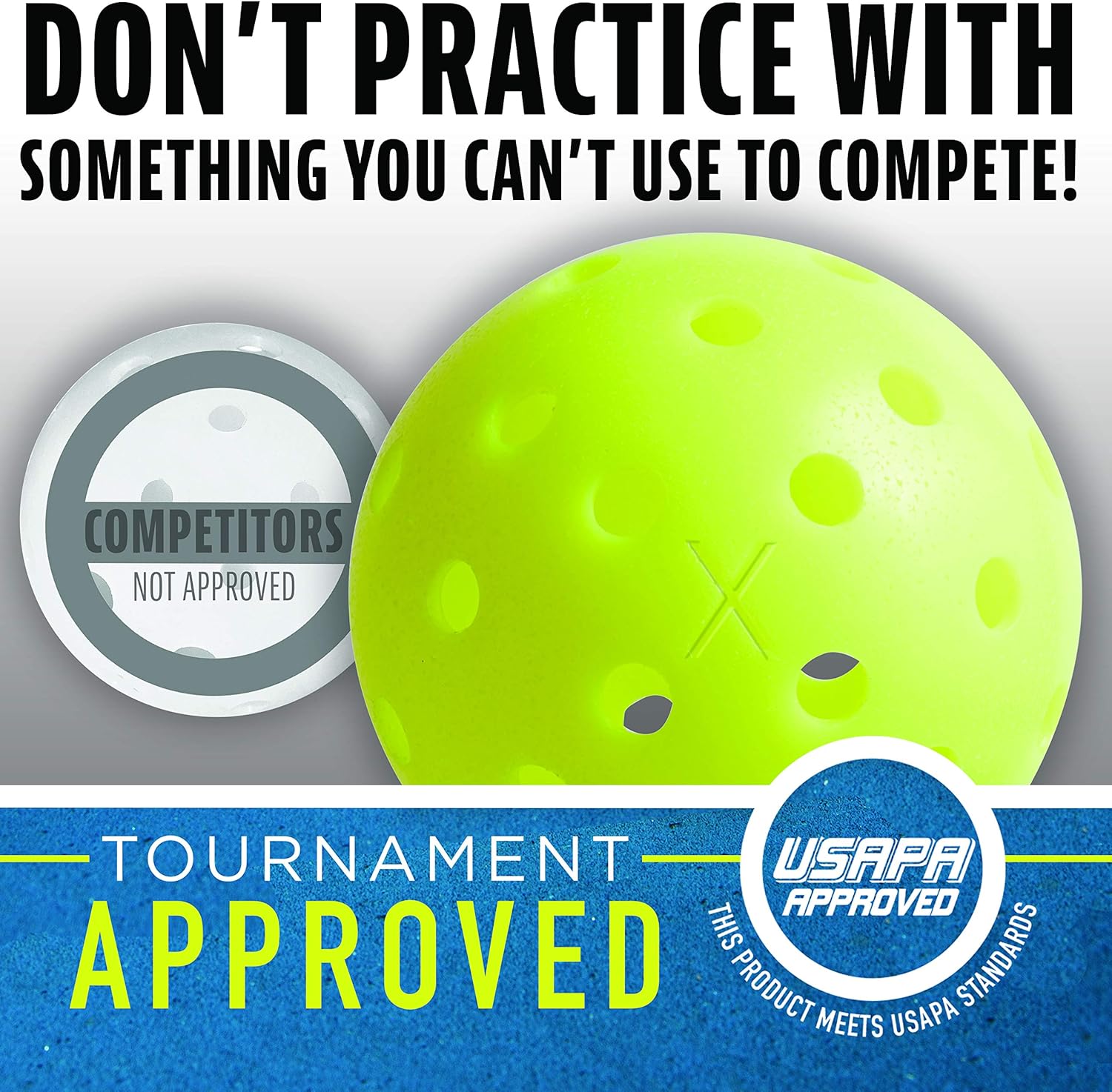 Franklin Sports X-40 Outdoor Performance Pickleballs - 12 Pack Bulk - USAPA Approved - Optic - Official Ball of US Open Pickleball Championships: Sports & Outdoors