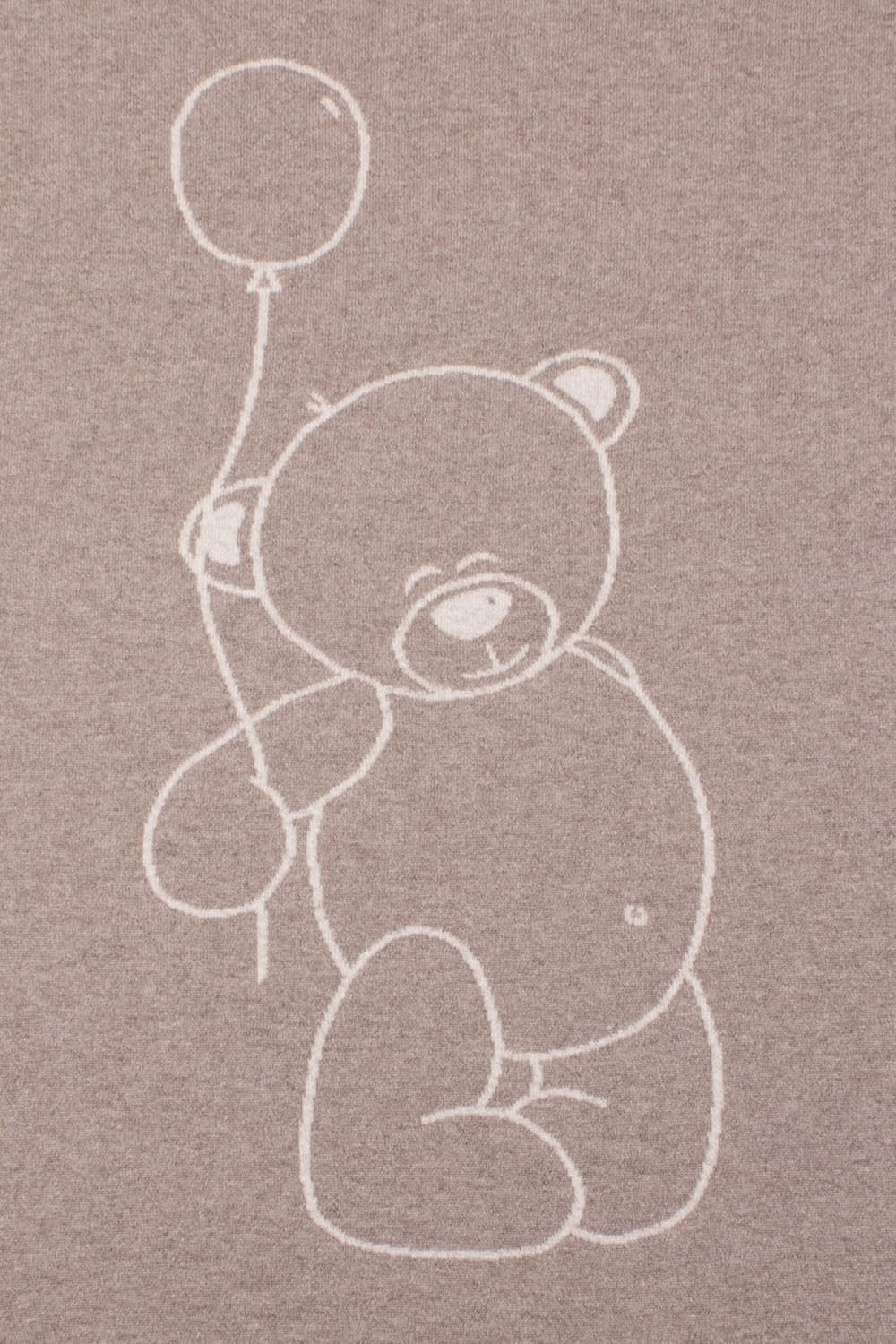 Love Cashmere Unisex 100% Cashmere Baby Cot Blanket - Teddy Bear - Natural Multi - made in Scotland, 80cm wide by 100cm long - Image 5