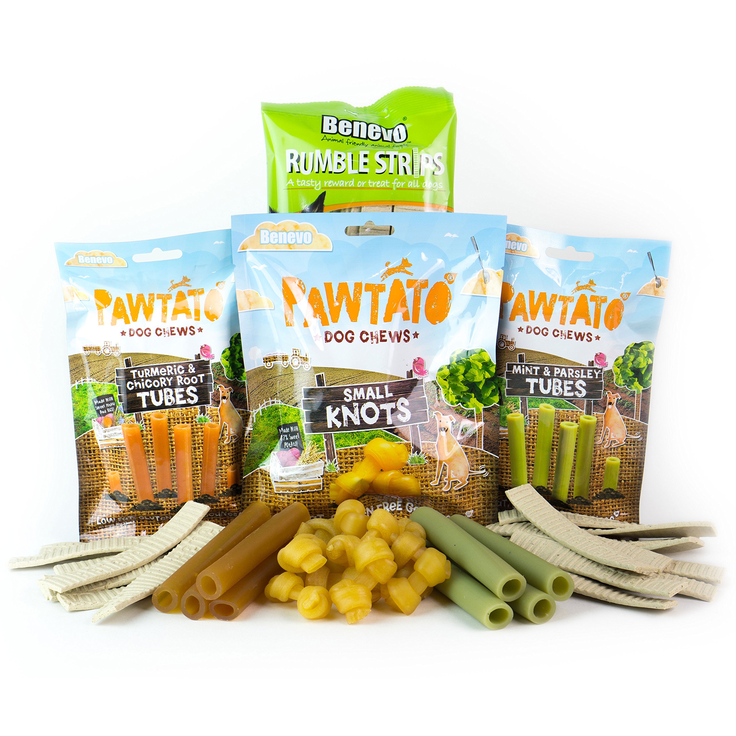 Vegan Dog Treats Bundle - 4 Bags Assorted (approx. 500g, 40 Treats) - Mixed Flavors