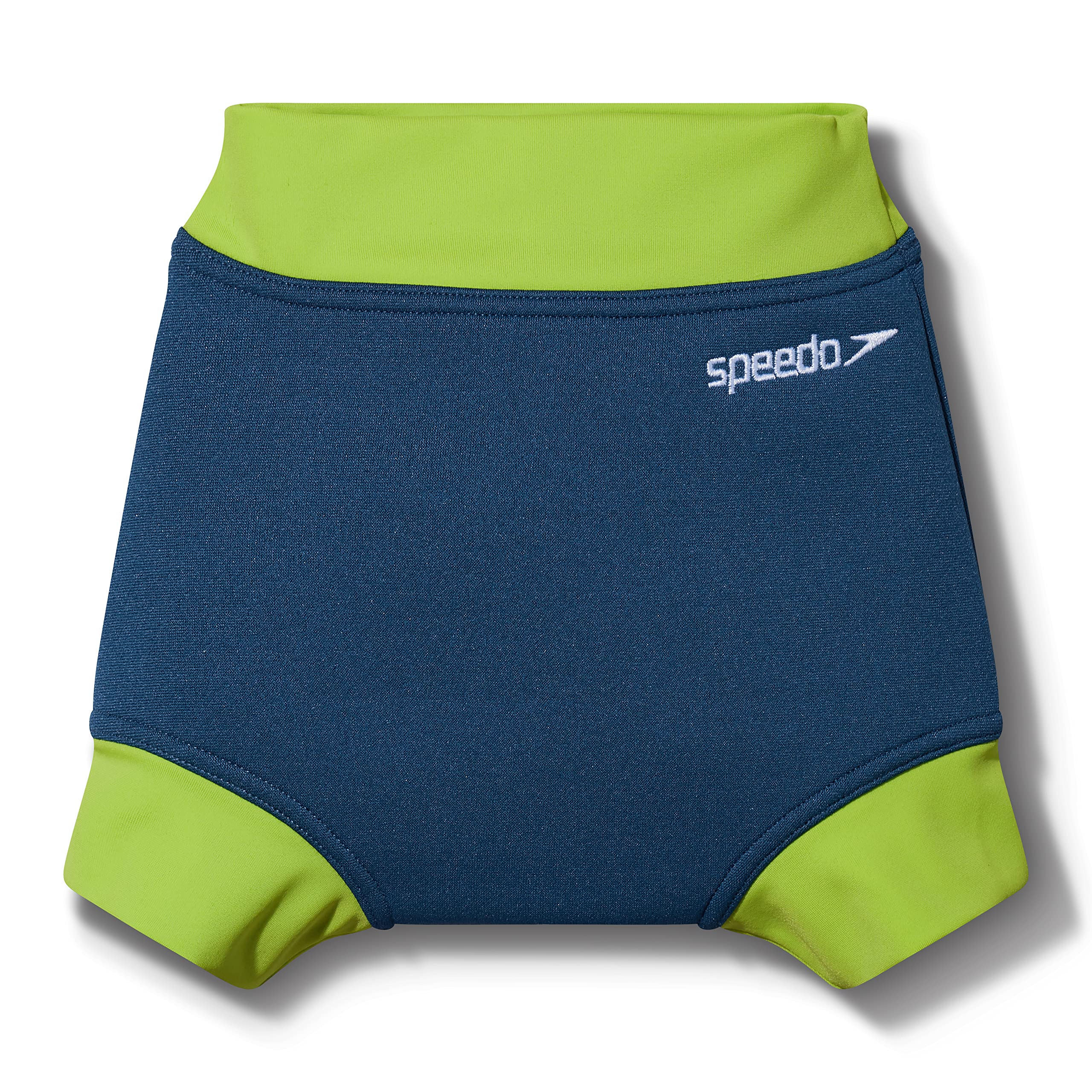 Speedo Boys Learn to Swim Baby & Toddler Essential Nappy Cover | Soft Touch | Neoprene, Harmony Blue/Green Lizard, 12-18M
