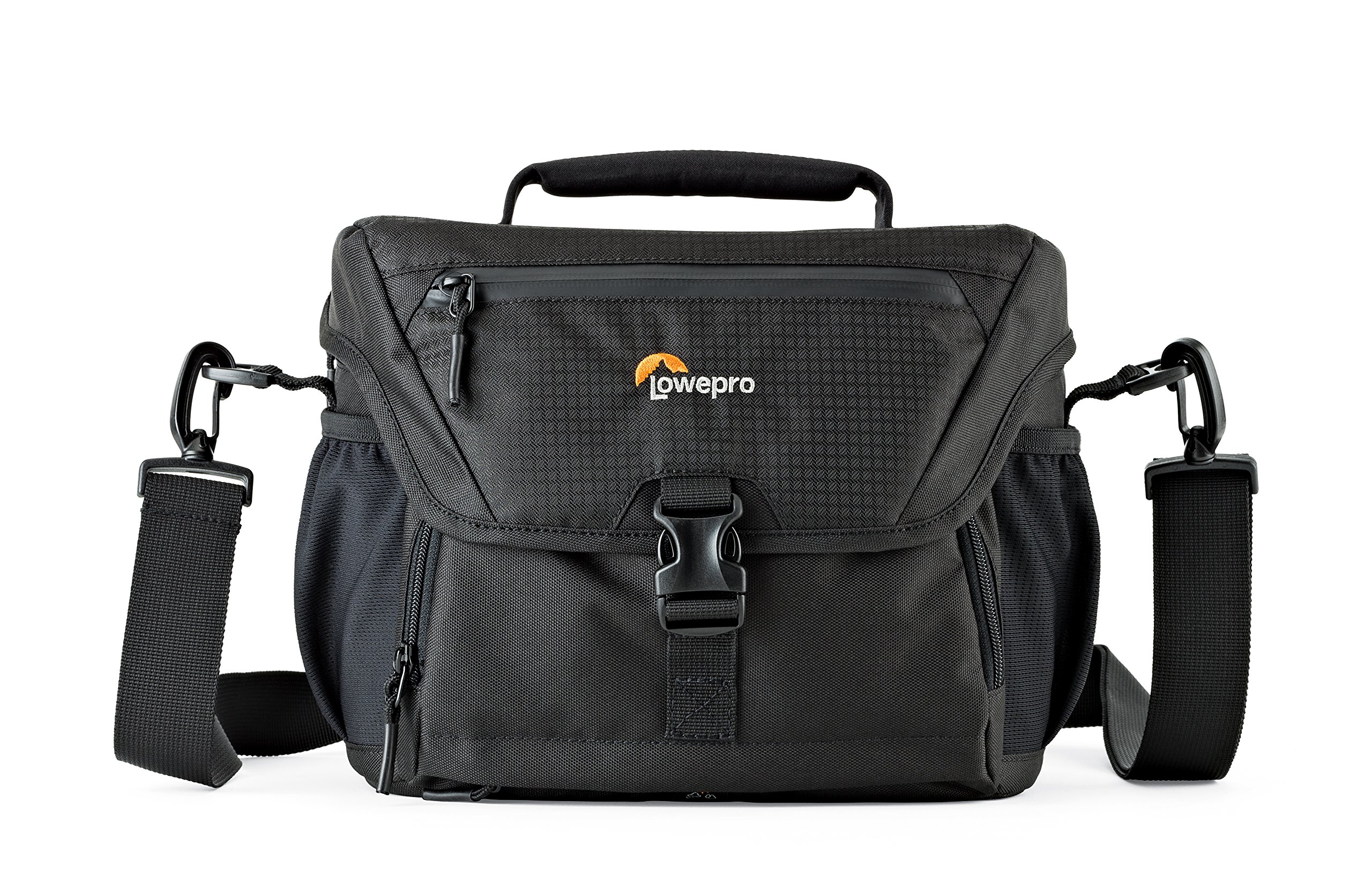Lowepro LP37123-PWW Nova Camera Bag, Waterproof, Customizable, Fits Pro-Depth DSLR with Lens, Compact drone, 3-4 Additional Lenses, Flash, Black, 180 AW II