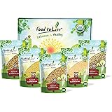 Organic Grains in a Gift Box - Amaranth Seeds, Hulled Barley, Buckwheat Groats, Rye Berries, and Millet Seeds