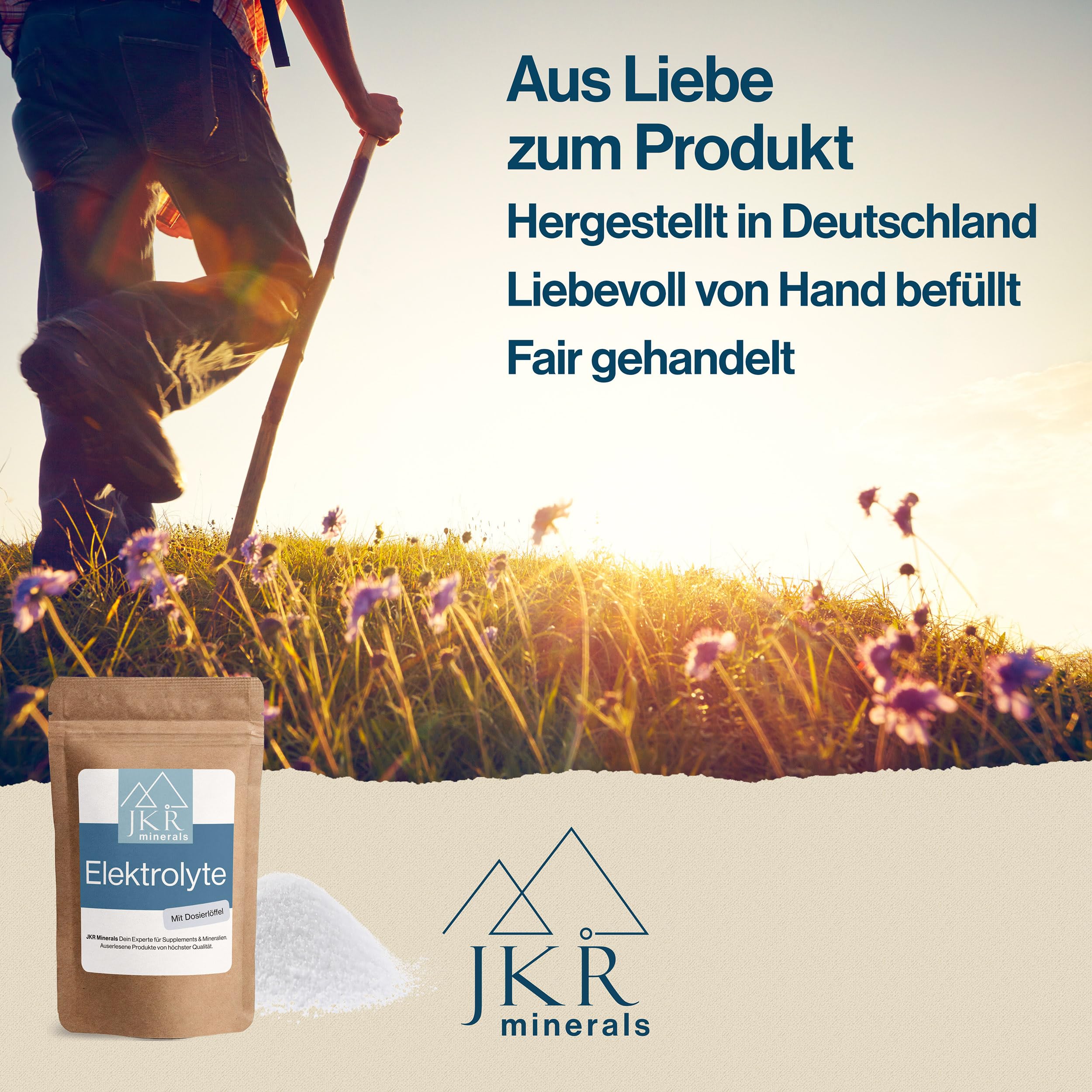 JKR Minerals Elektrolyte Pulver Pur 200g, Ohne Zucker, Mit Magnesium, Kalium, Calcium, Natrium und Chlorid – Hochdosiert & Hochrein – Für Sport, Fitness, Sauna, Sommer & Regeneration 6