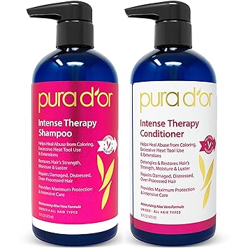 Amazon Com Pura D Or Intense Therapy Shampoo Conditioner