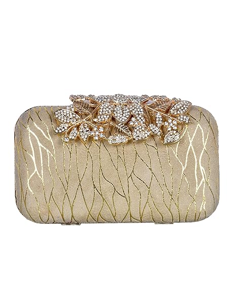 Duchess Handmade Beautiful Box Clutch With Beautiful Butterfly Frame Clutch Evening bags
