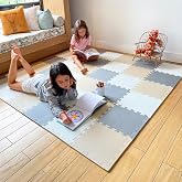 MioTetto Baby Play Mat, Soft Foam Floor Tiles for Kids. Adjustable Interlocking Foam Tiles, Fits with 74x74 Playpen Baby mat for Crawling &amp; Development, Safe &amp; Non-Toxic Playmat for Babies 6-12 Months