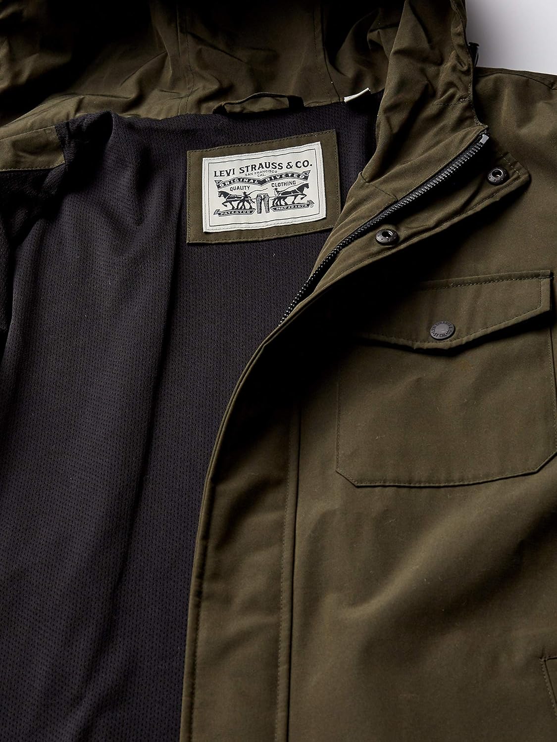 levi's arctic cloth hooded rain jacket