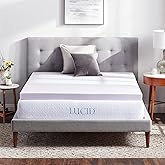 Lucid 3 Inch Lavender Memory Foam Mattress Topper, Full Size – Essential Oil Infusion – Deep Plush Feel, Pressure-Relieving Bed Topper – Ventilated and Breathable – CertiPur Certified