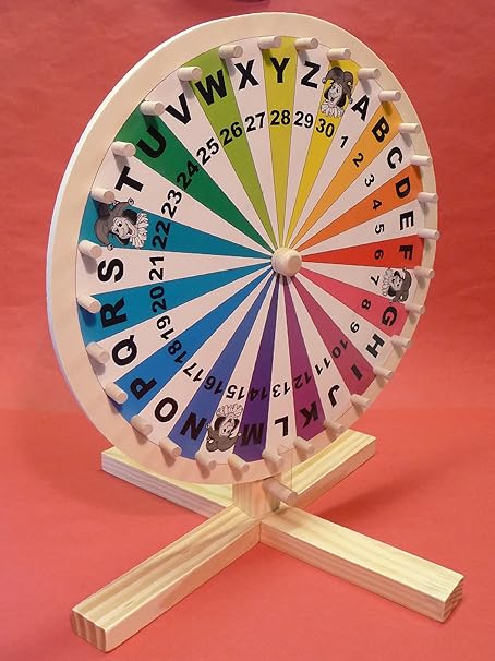 XL GLÜCKSRAD in MASSIV-Holzausführung Höhe 41cm in TOP QUALITÄT